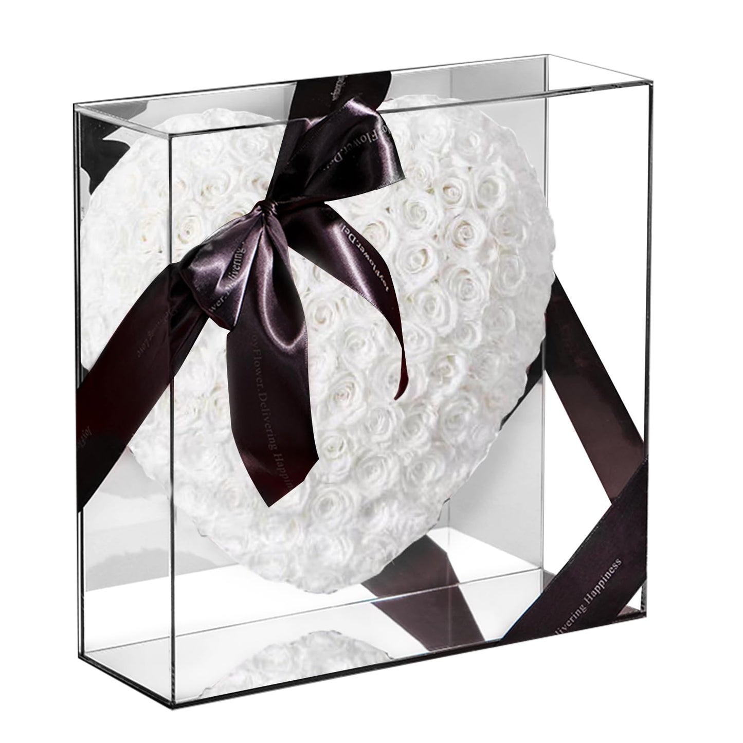 Heart Preserved Floral Arrangement In Acrylic