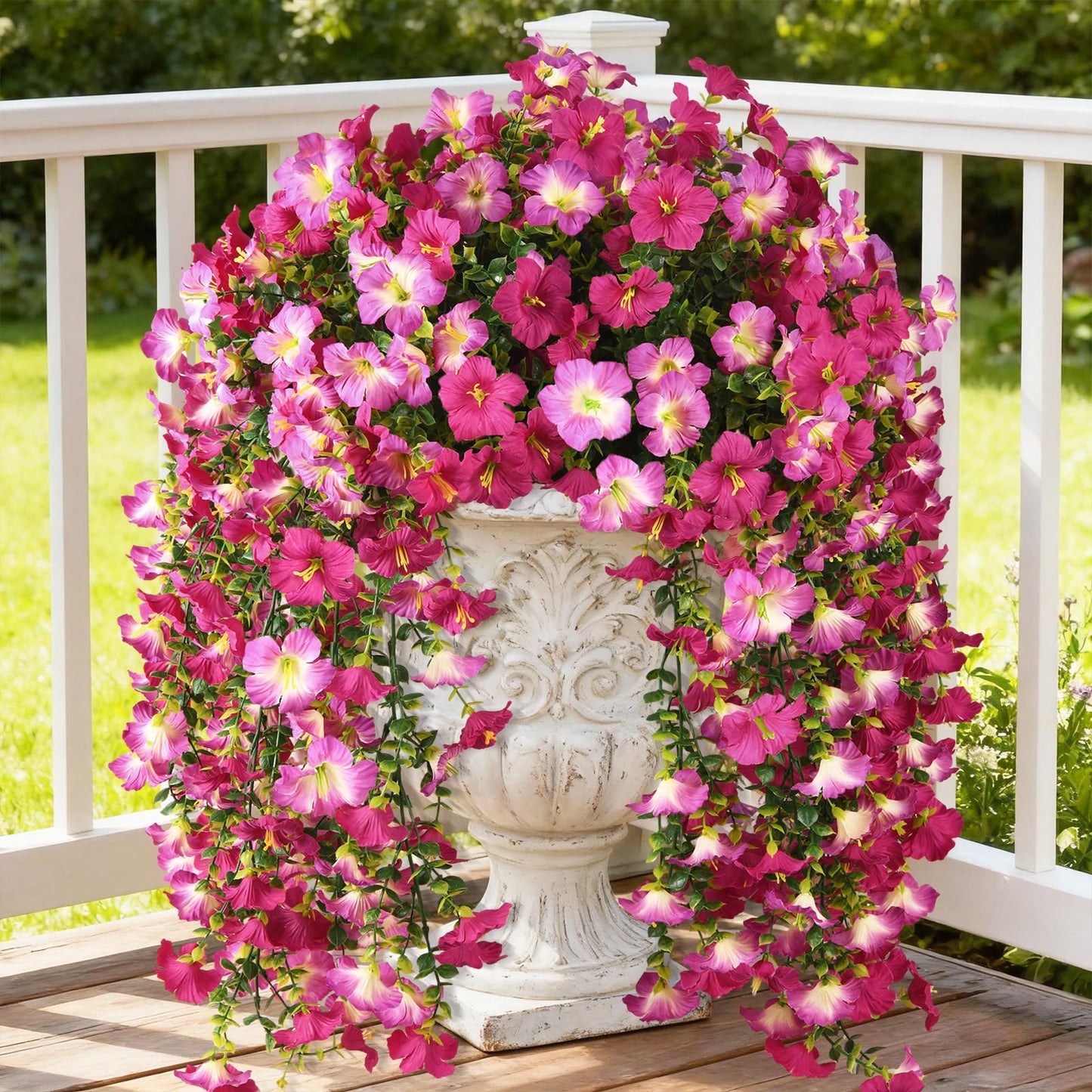 Artificial Hanging Morning Glory Vine Set