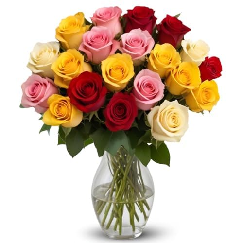 Assorted Multicolor Fresh Rose Bouquet