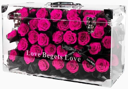 Preserved Floral Arrangement In Acrylic Box