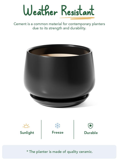 Modern Ceramic Indoor Planter Set