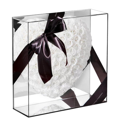 Heart Preserved Floral Arrangement In Acrylic