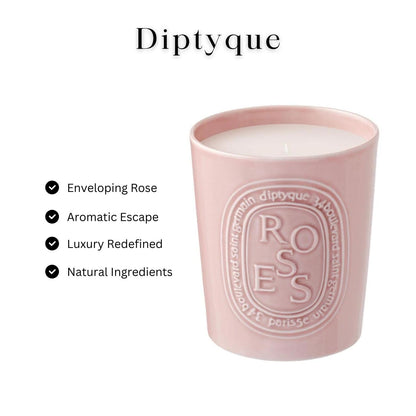 Luxury Rose Scented Porcelain Jar Candle