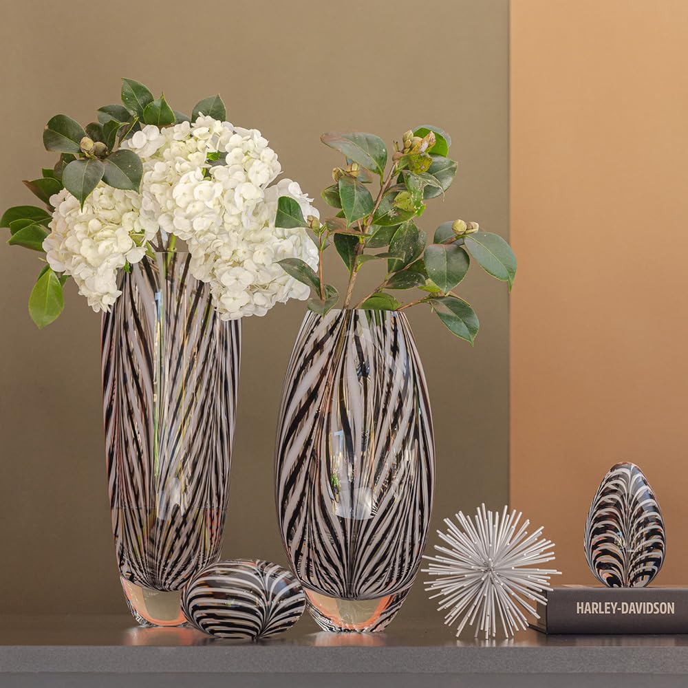 Hand Blown Murano Style Art Glass Vase