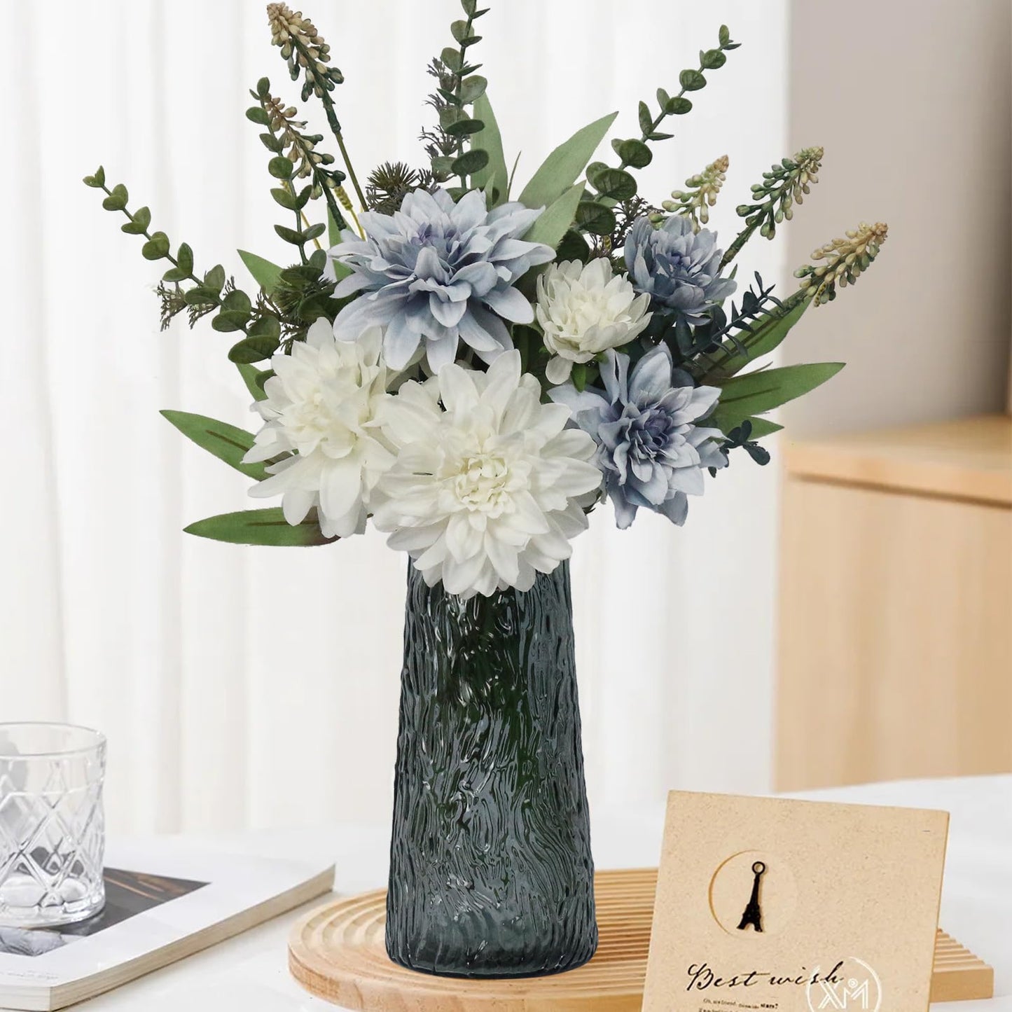Silk Faux Flower Arrangement In Decorative Vase