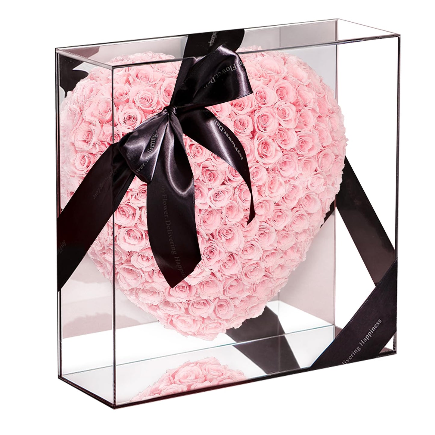 Heart Preserved Floral Arrangement In Acrylic