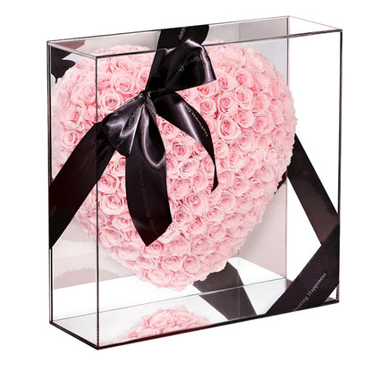 Heart Preserved Floral Arrangement In Acrylic