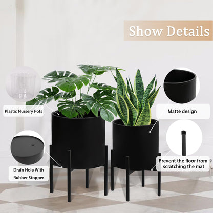 Modern Metal Planter Pots With Stand