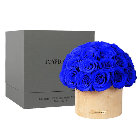 Preserved Floral Arrangement In Glass Vase