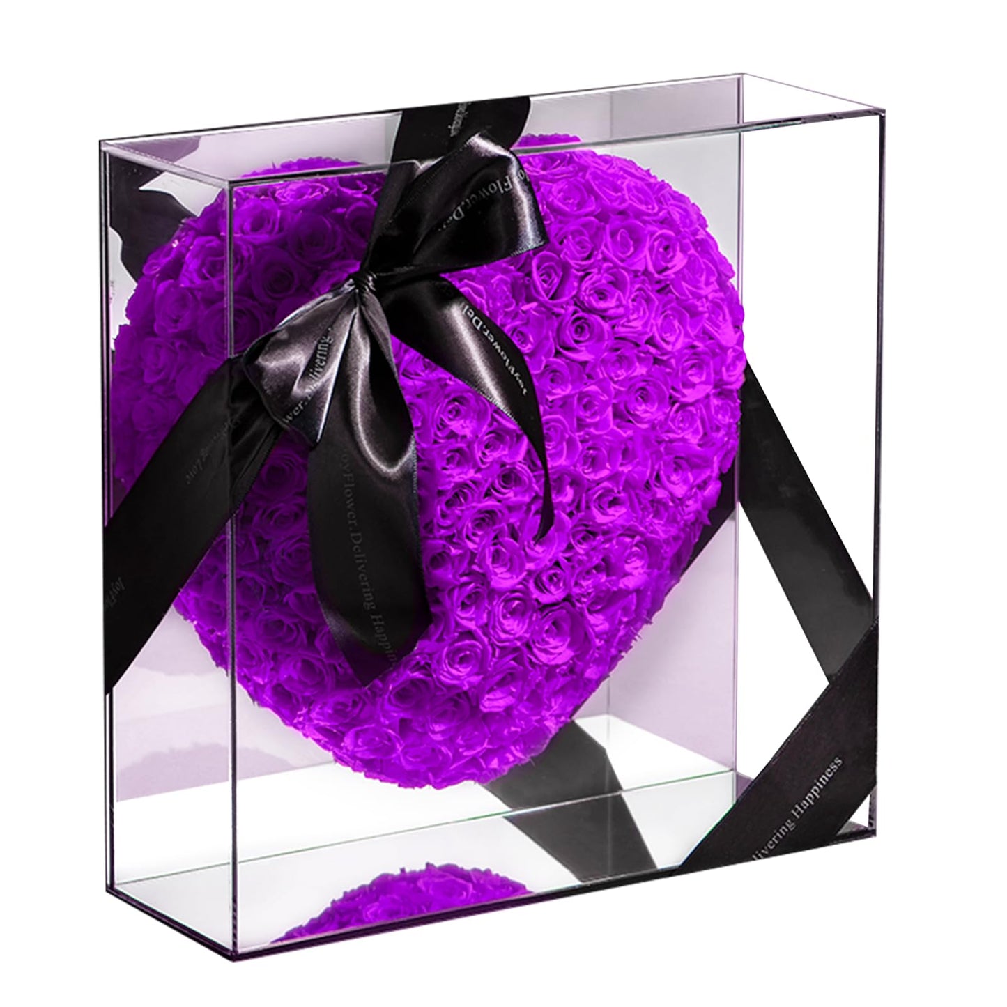 Heart Preserved Floral Arrangement In Acrylic