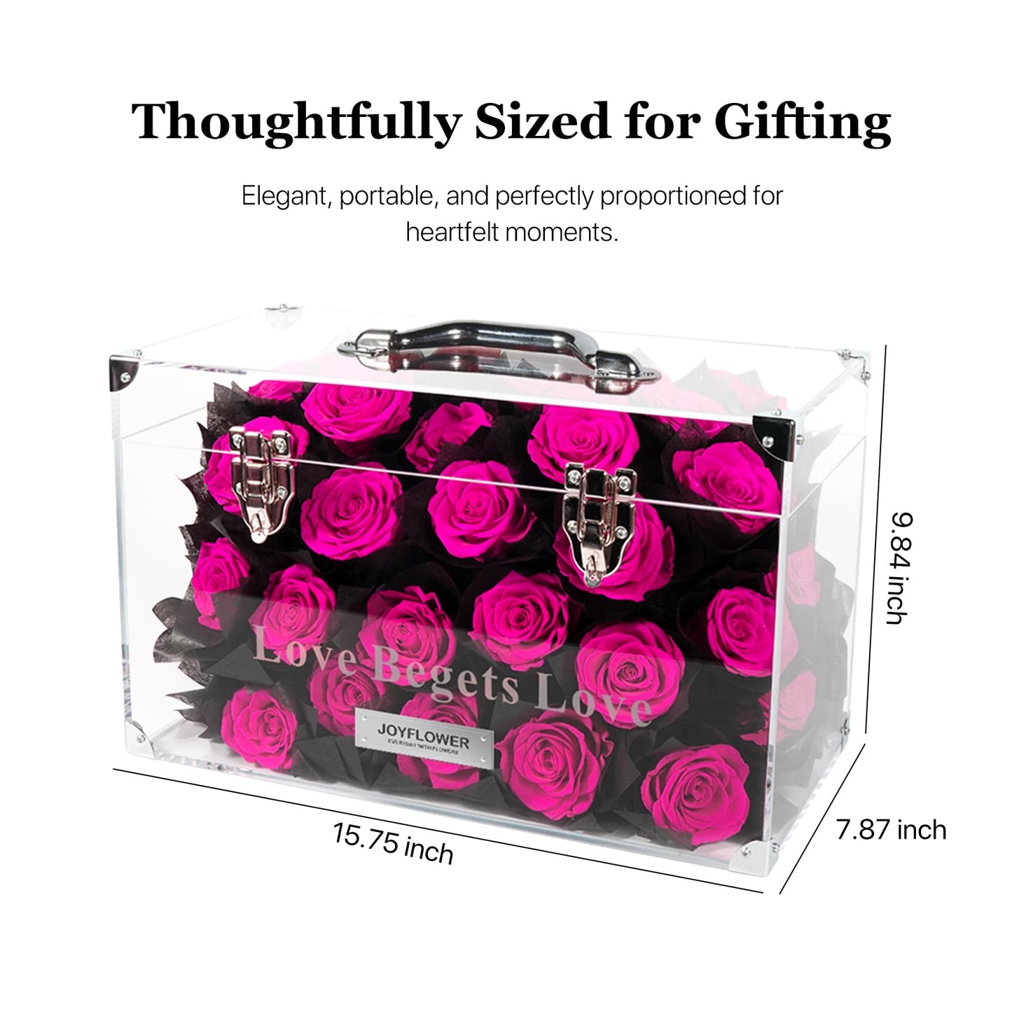 Preserved Floral Arrangement In Acrylic Box