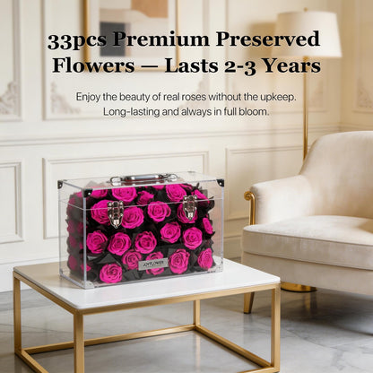 Preserved Floral Arrangement In Acrylic Box