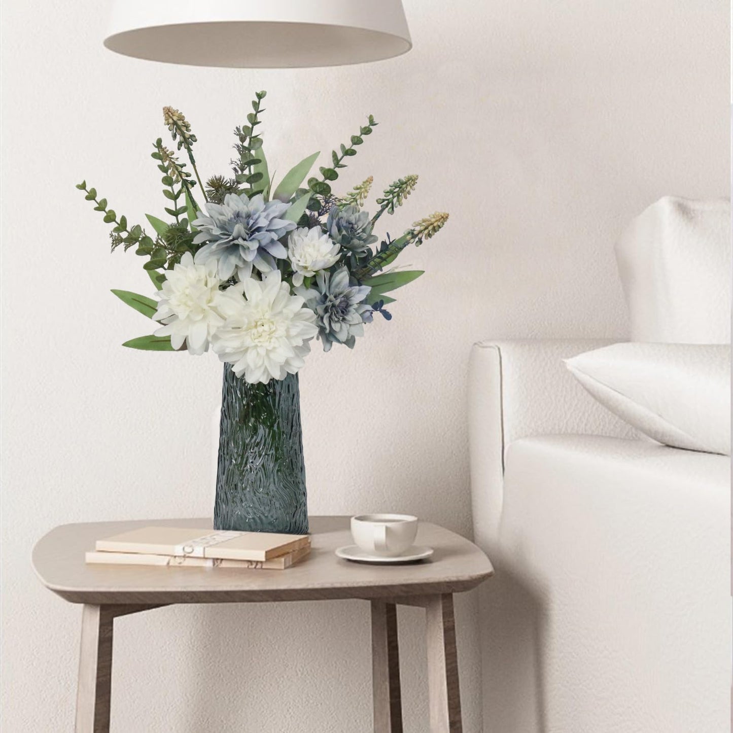 Silk Faux Flower Arrangement In Decorative Vase