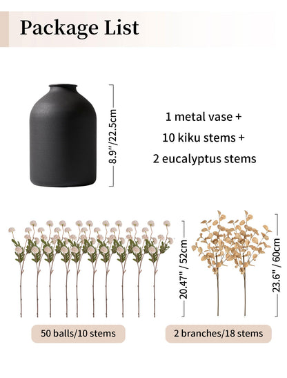 Artificial Kiku Flower Arrangement In Vase