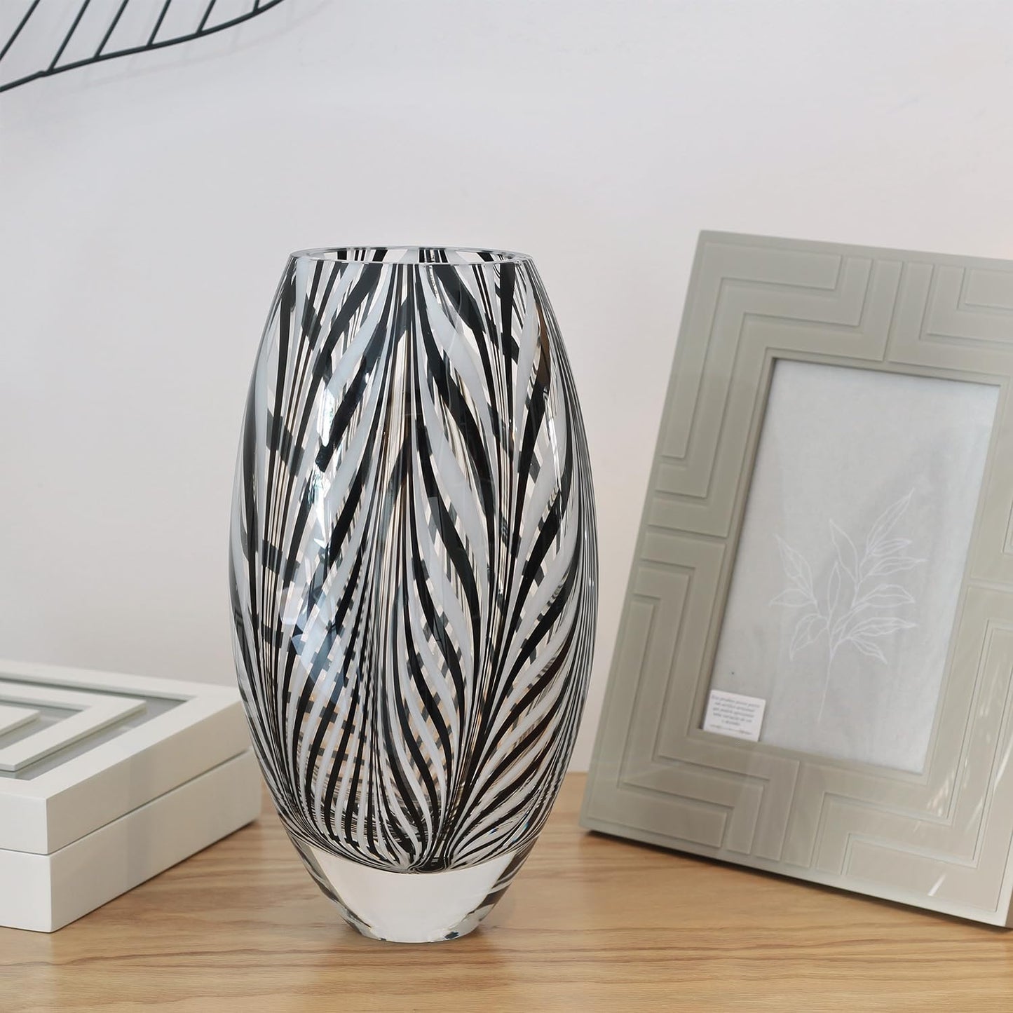Hand Blown Murano Style Art Glass Vase