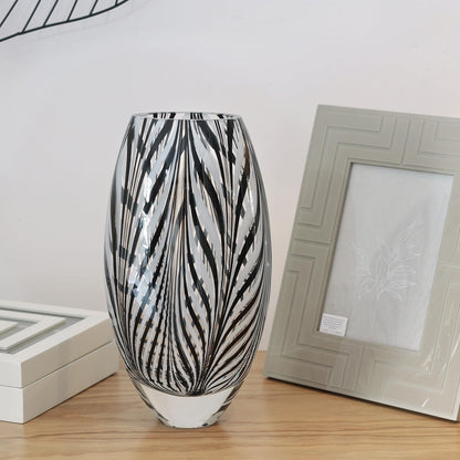 Hand Blown Murano Style Art Glass Vase