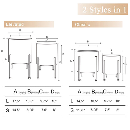 Modern Metal Planter Pots With Stand