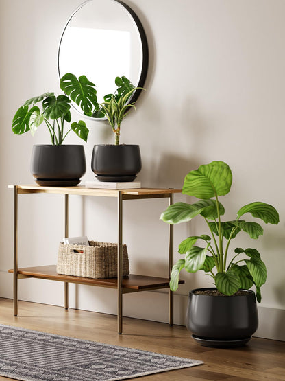 Modern Ceramic Indoor Planter Set