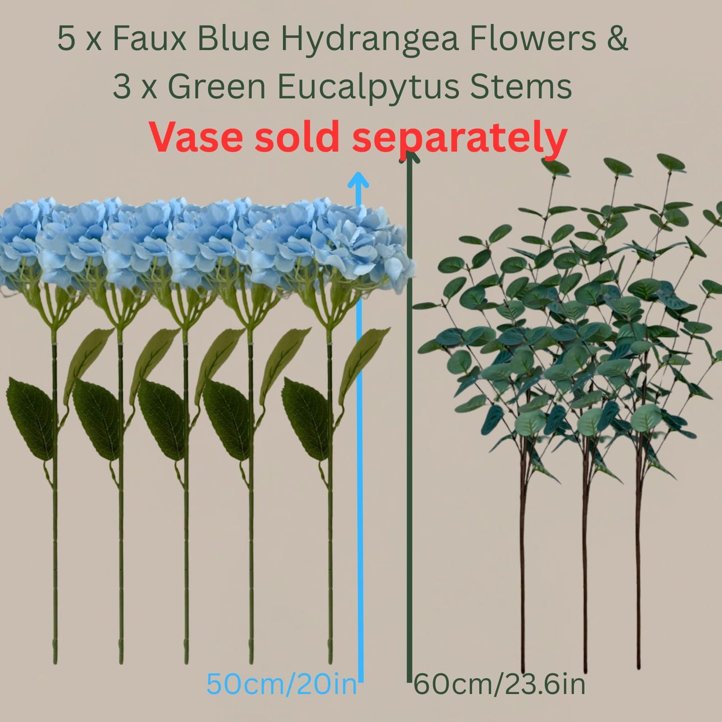 RyddeligHome Artificial Hydrangea Flowers