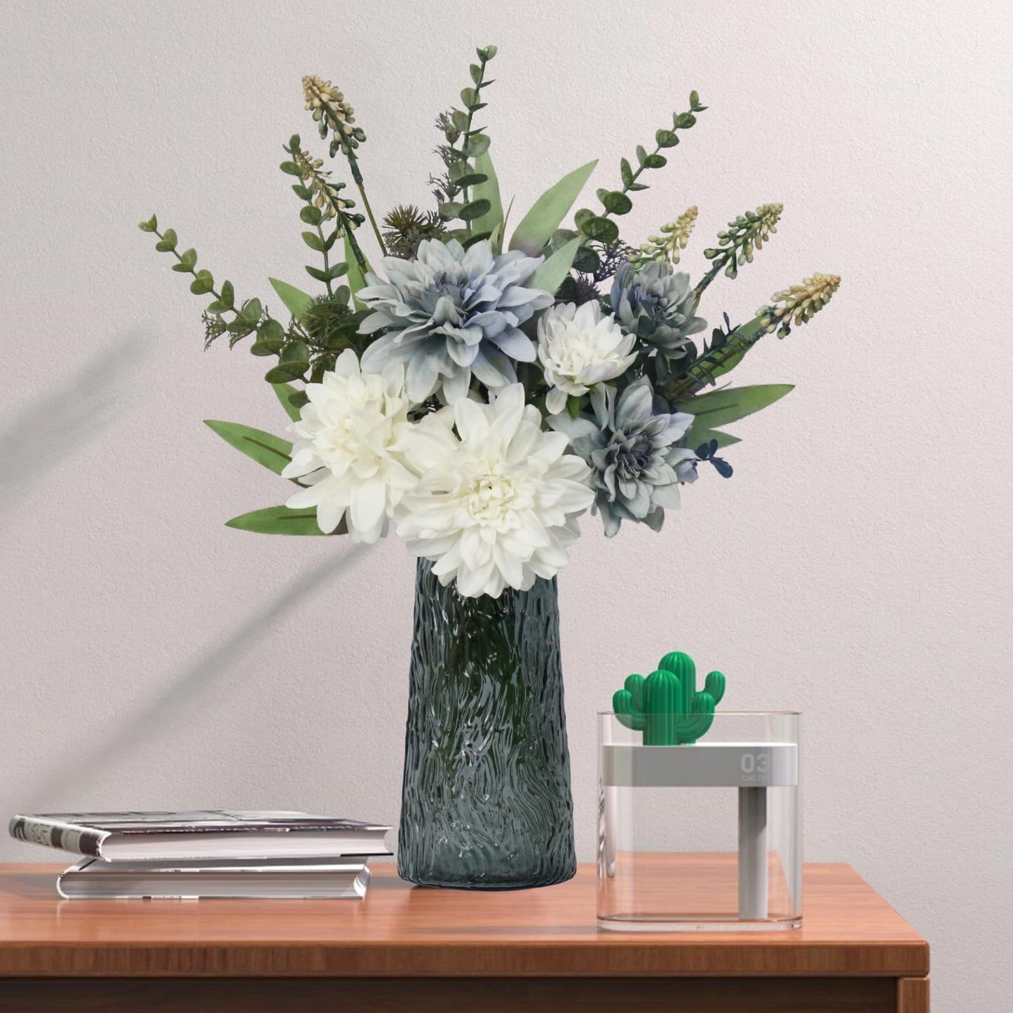 Silk Faux Flower Arrangement In Decorative Vase