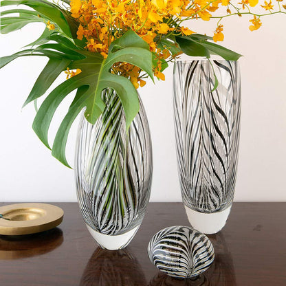 Hand Blown Murano Style Art Glass Vase