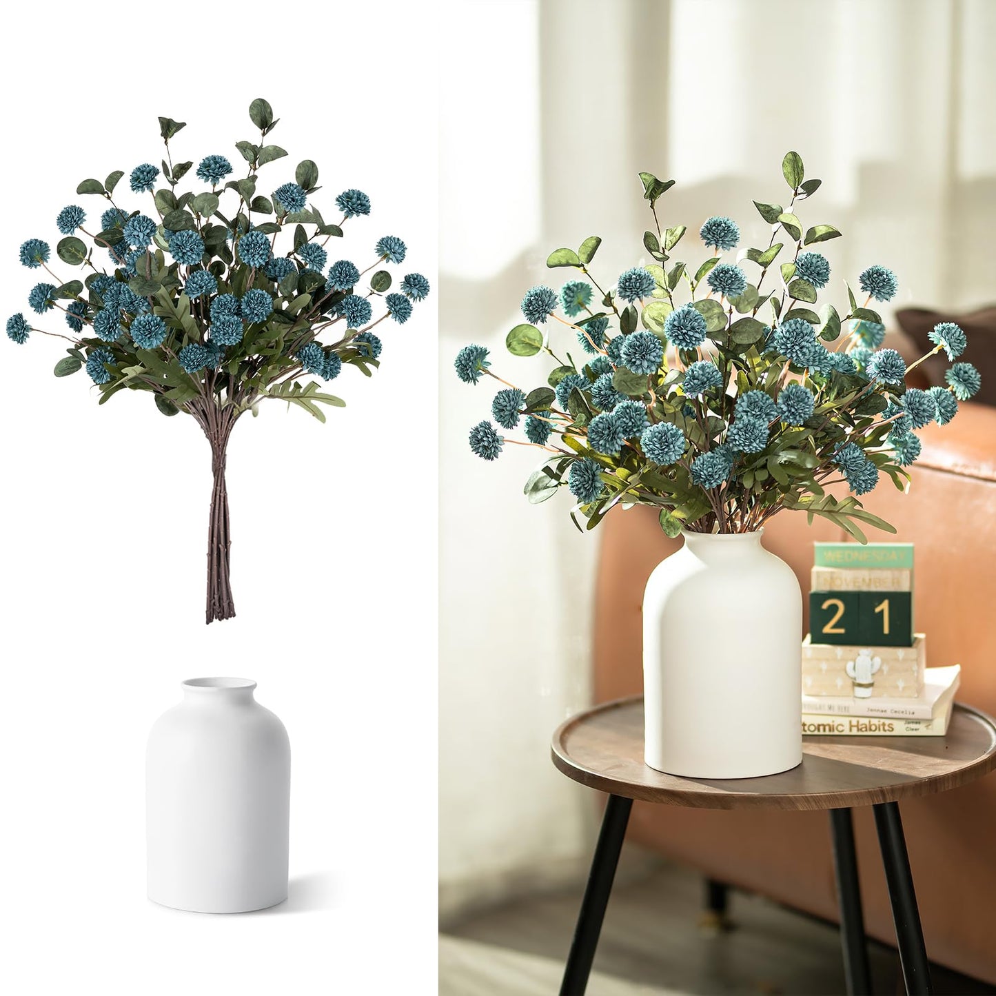 Artificial Kiku Flower Arrangement In Vase