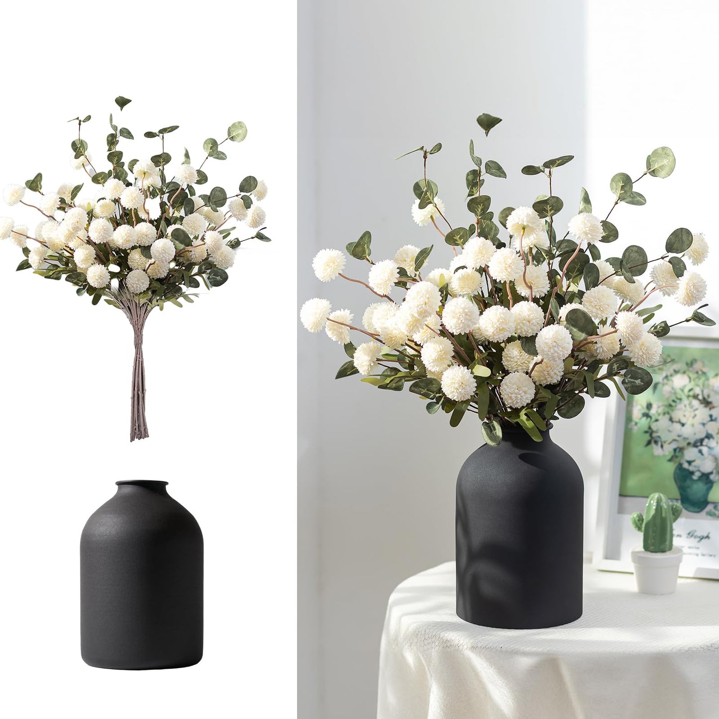 Artificial Kiku Flower Arrangement In Vase