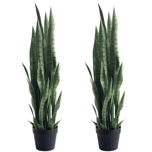 Tall Faux Snake Plant Set Of Two