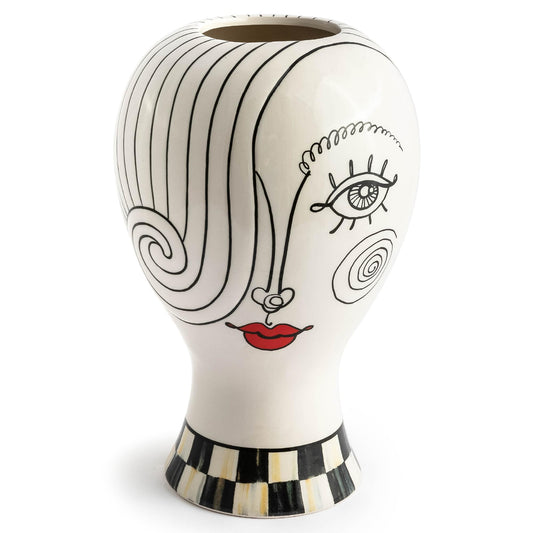Decorative Ceramic Lady Head Vase