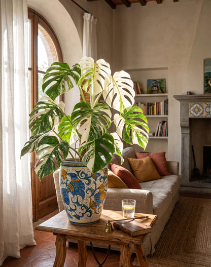Italian Hand Painted Ceramic Planter Pot