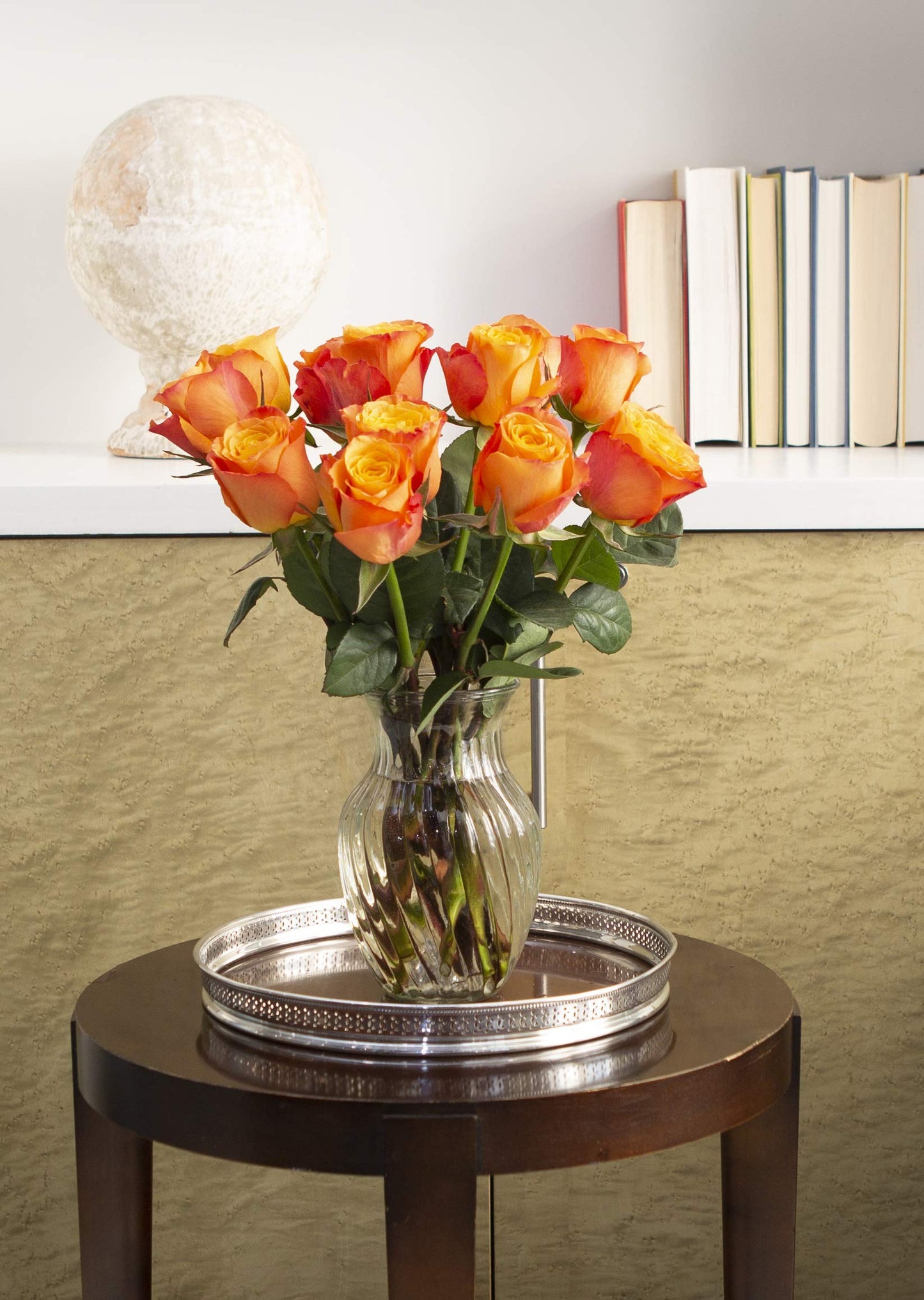 Fresh Orange Rose Bouquet Arrangement