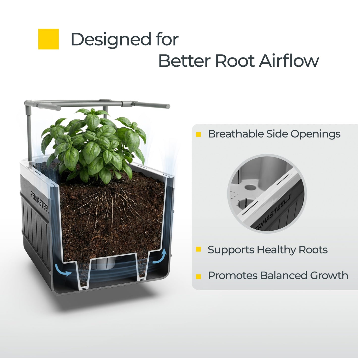 Self Watering Herb Garden Planter With Trellis
