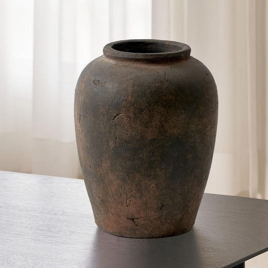 Zen Style Distressed Ceramic Pitcher Vase