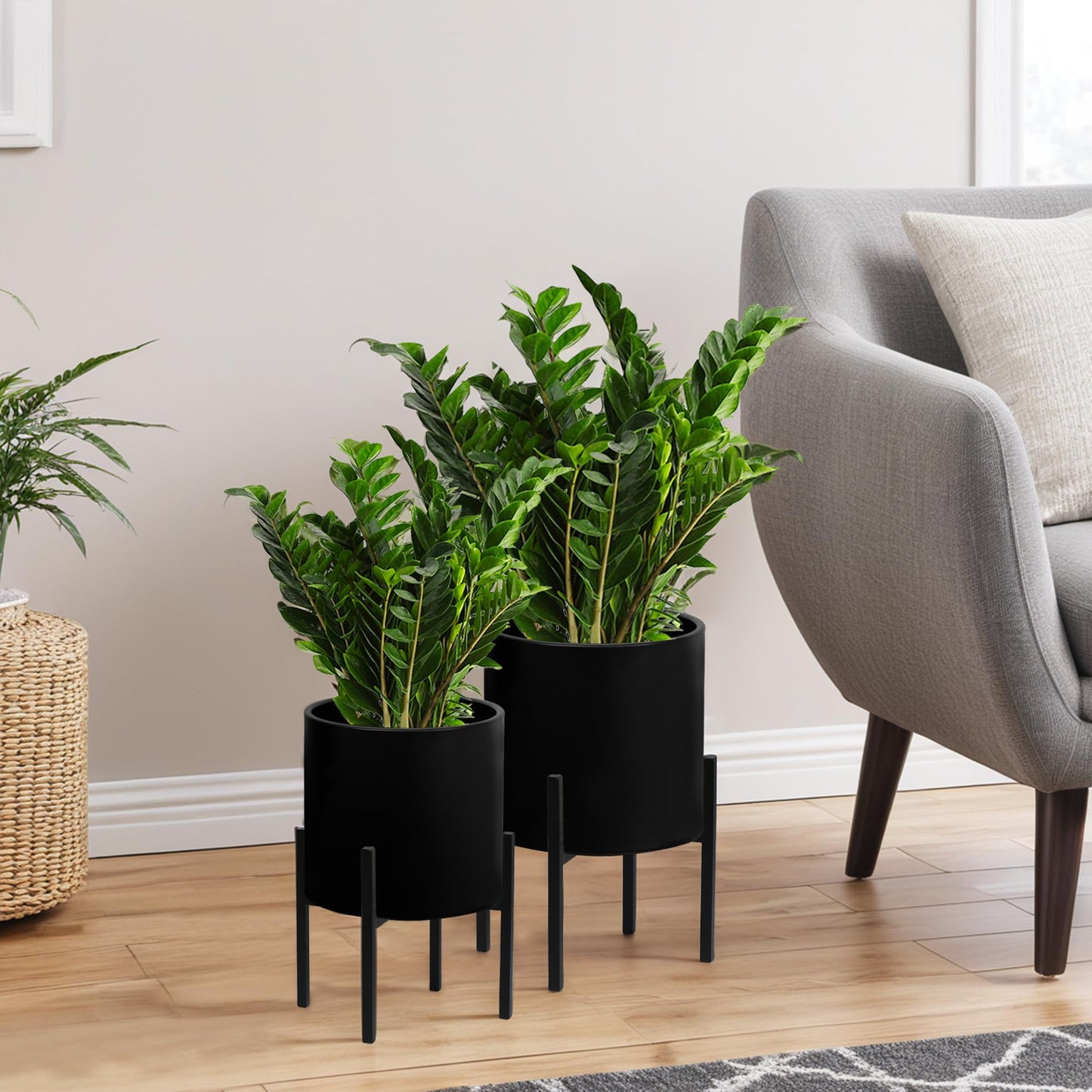Modern Metal Planter Pots With Stand