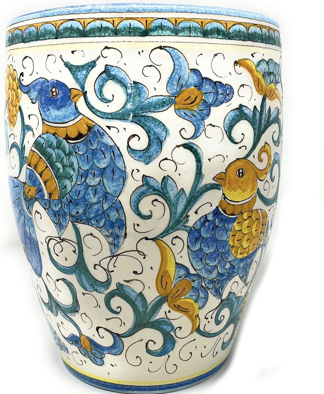 Italian Hand Painted Ceramic Planter Pot