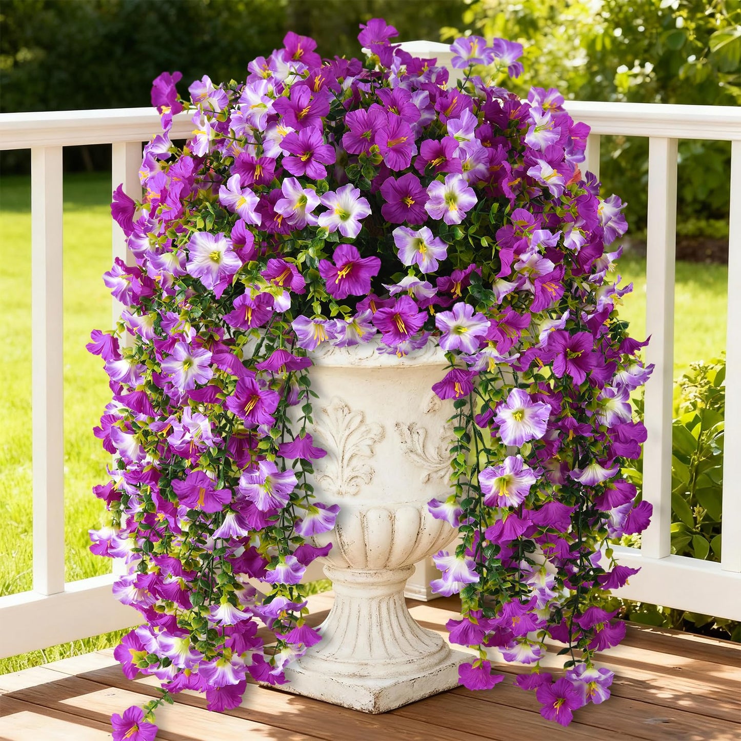 Artificial Hanging Morning Glory Vine Set