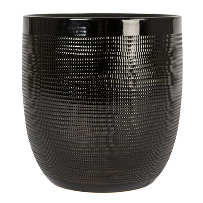 Creative Co-Op Coastal Embossed Textured Stoneware Planter
