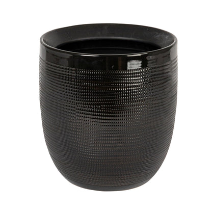 Creative Co-Op Coastal Embossed Textured Stoneware Planter