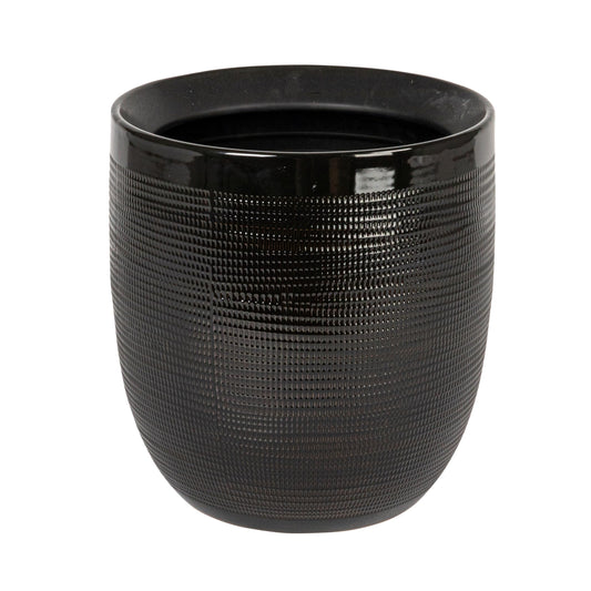 Creative Co-Op Coastal Embossed Textured Stoneware Planter