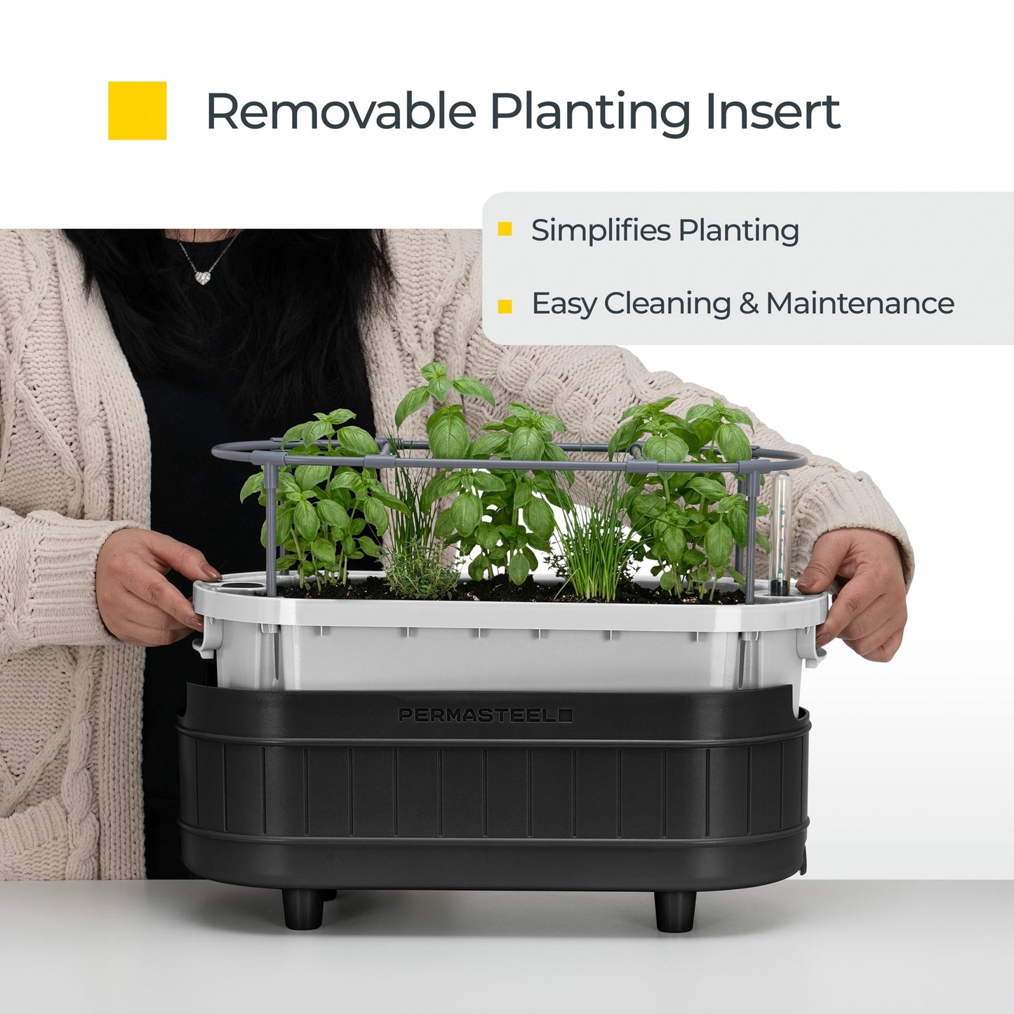 Self Watering Herb Garden Planter With Trellis