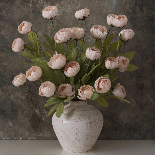 Faux Silk Peony Stems For Floral Arrangements