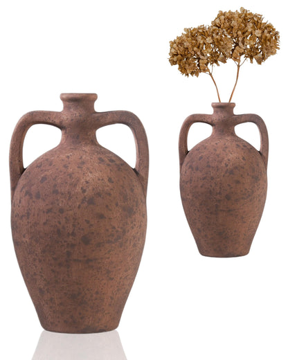 Large Beige Mediterranean Boho Vase