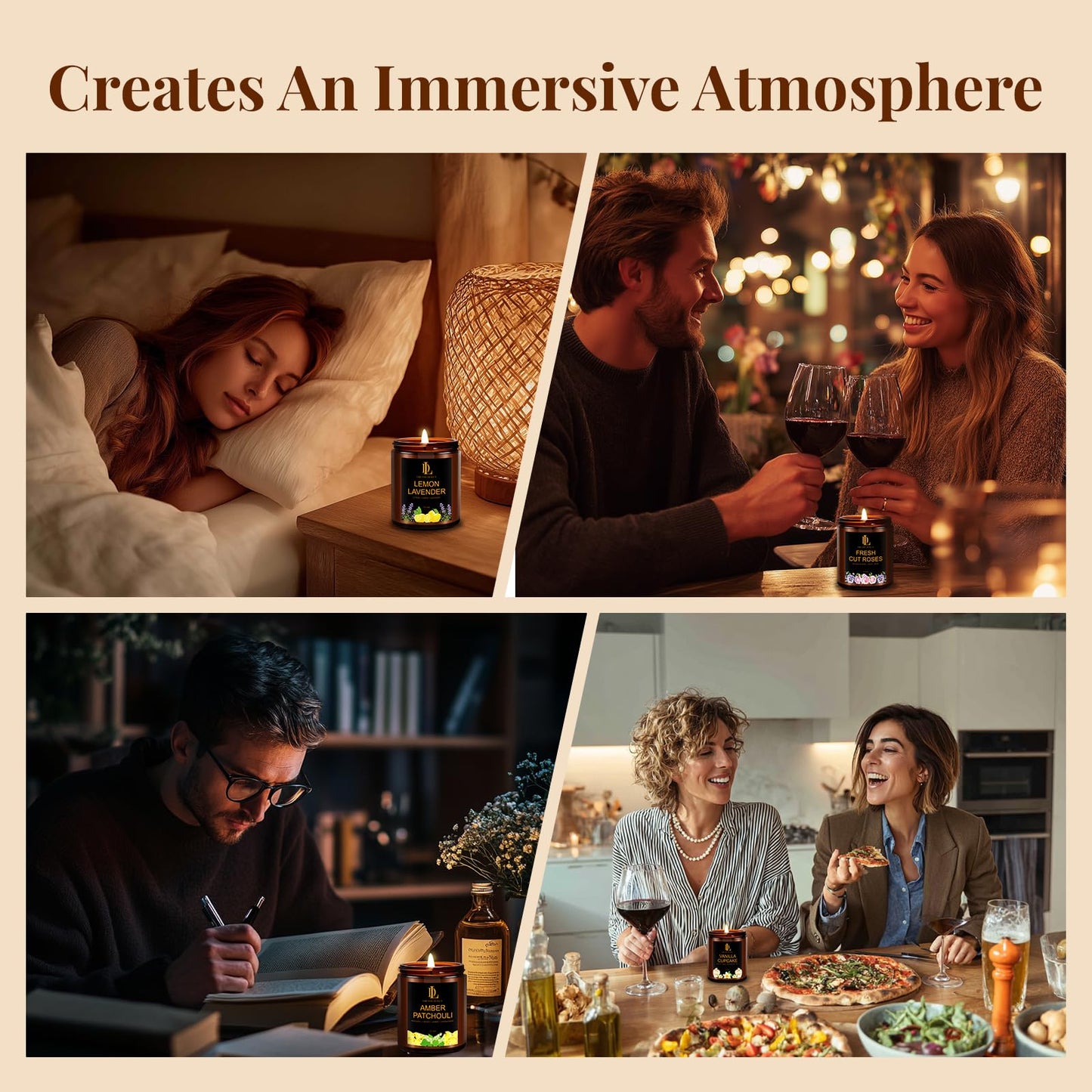 Scented Candles for Men, Soy Candles Gifts