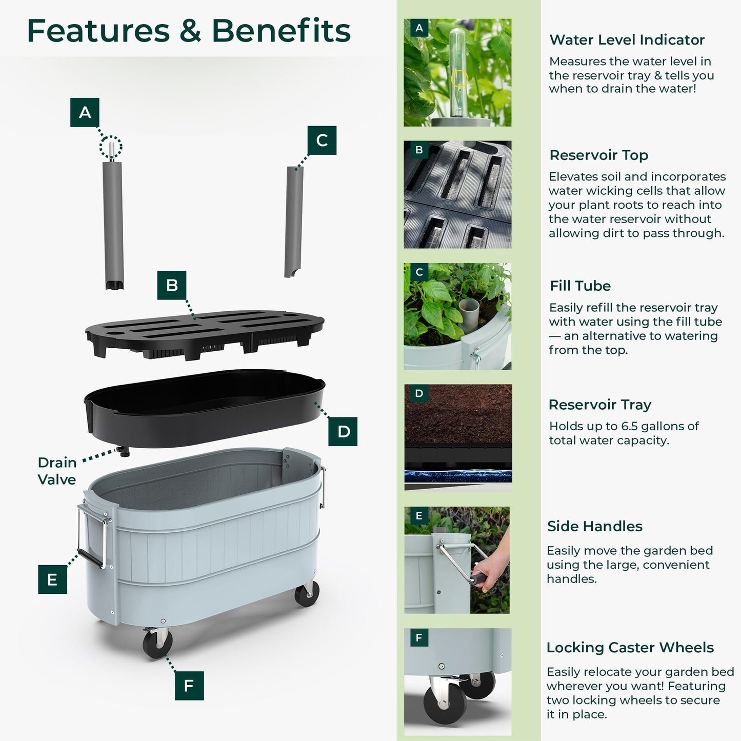 Outdoor Elevated Garden Bed Planter