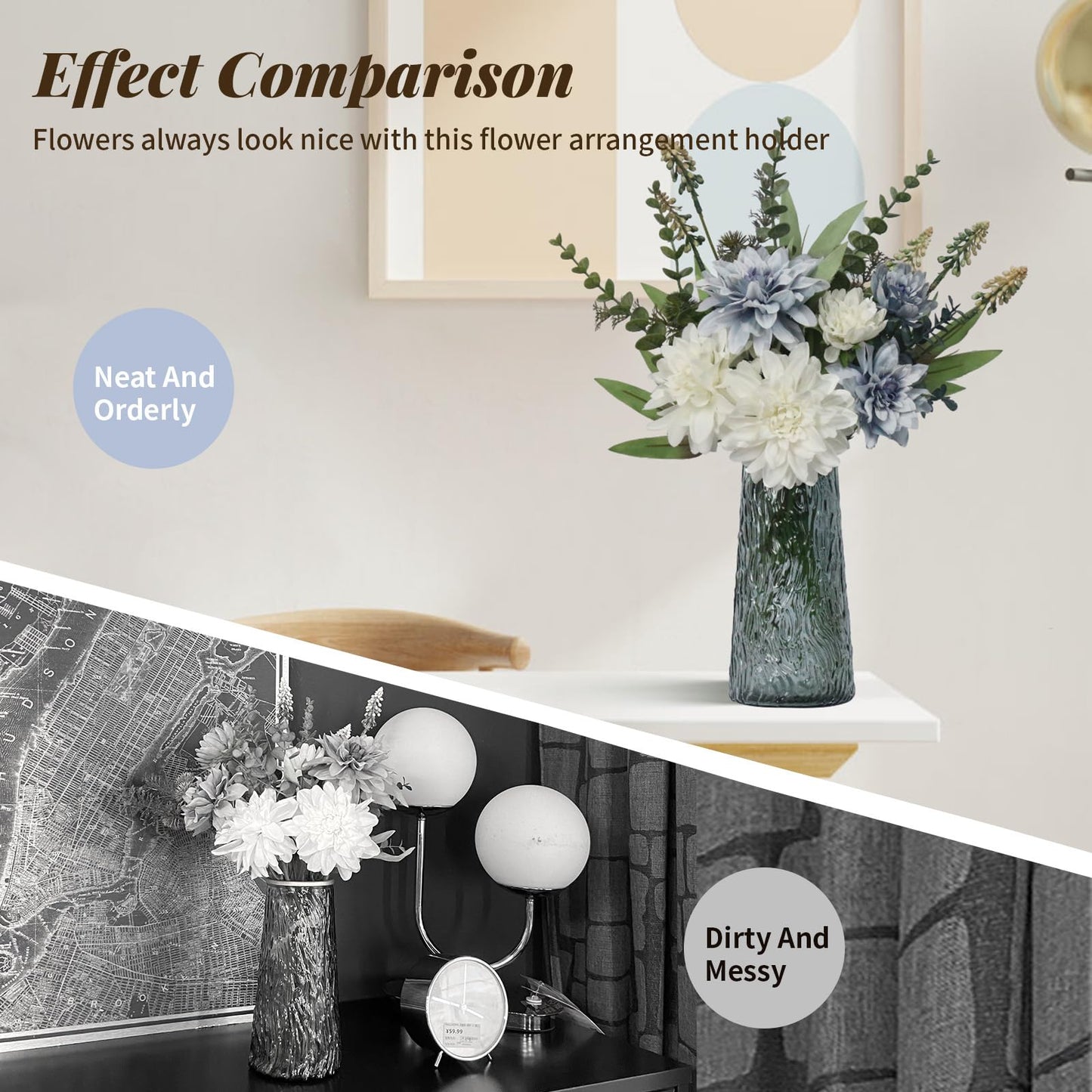 Silk Faux Flower Arrangement In Decorative Vase