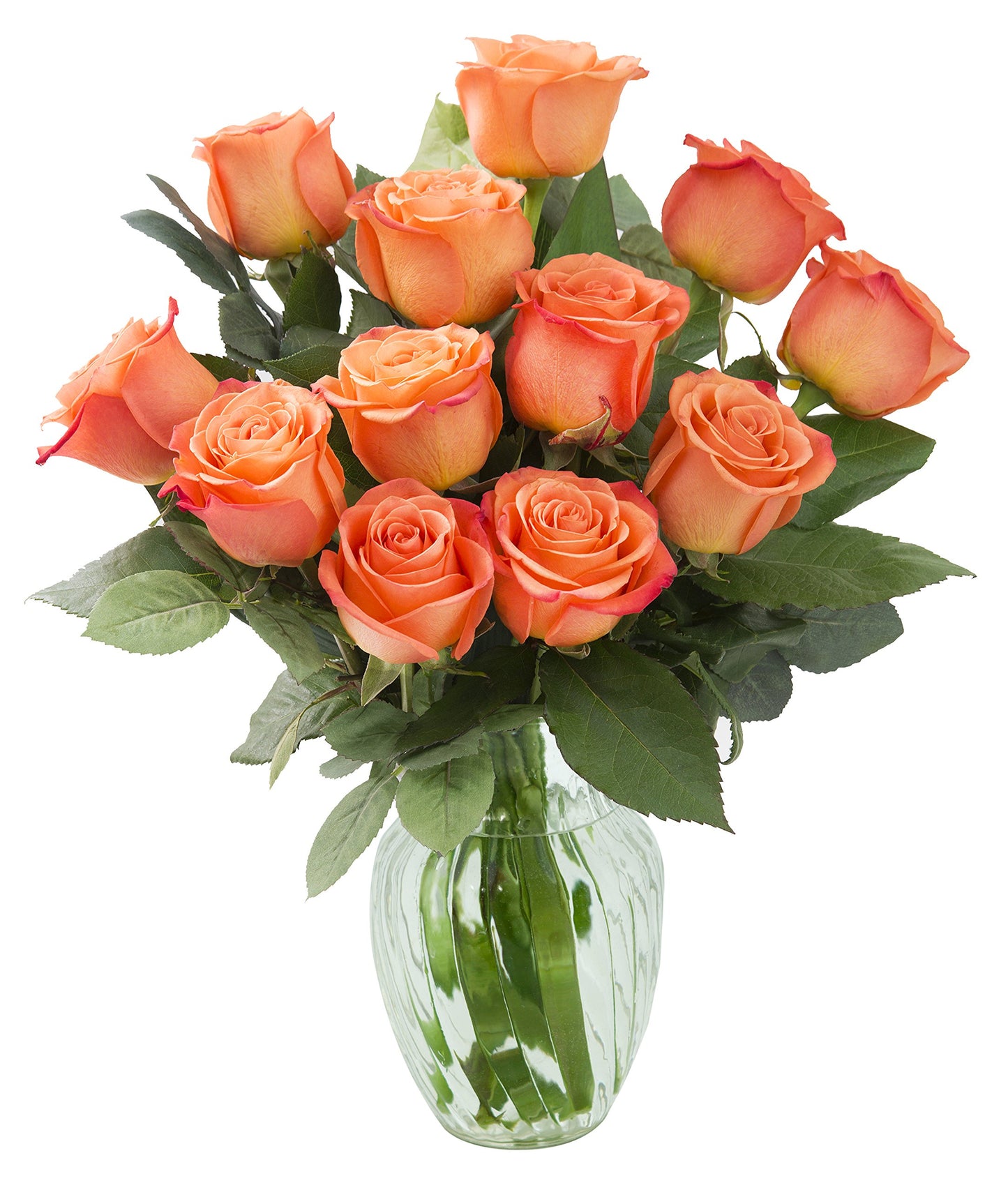 Fresh Orange Rose Bouquet Arrangement