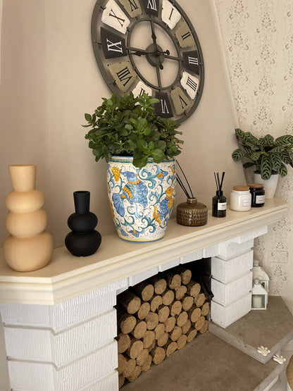 Italian Hand Painted Ceramic Planter Pot