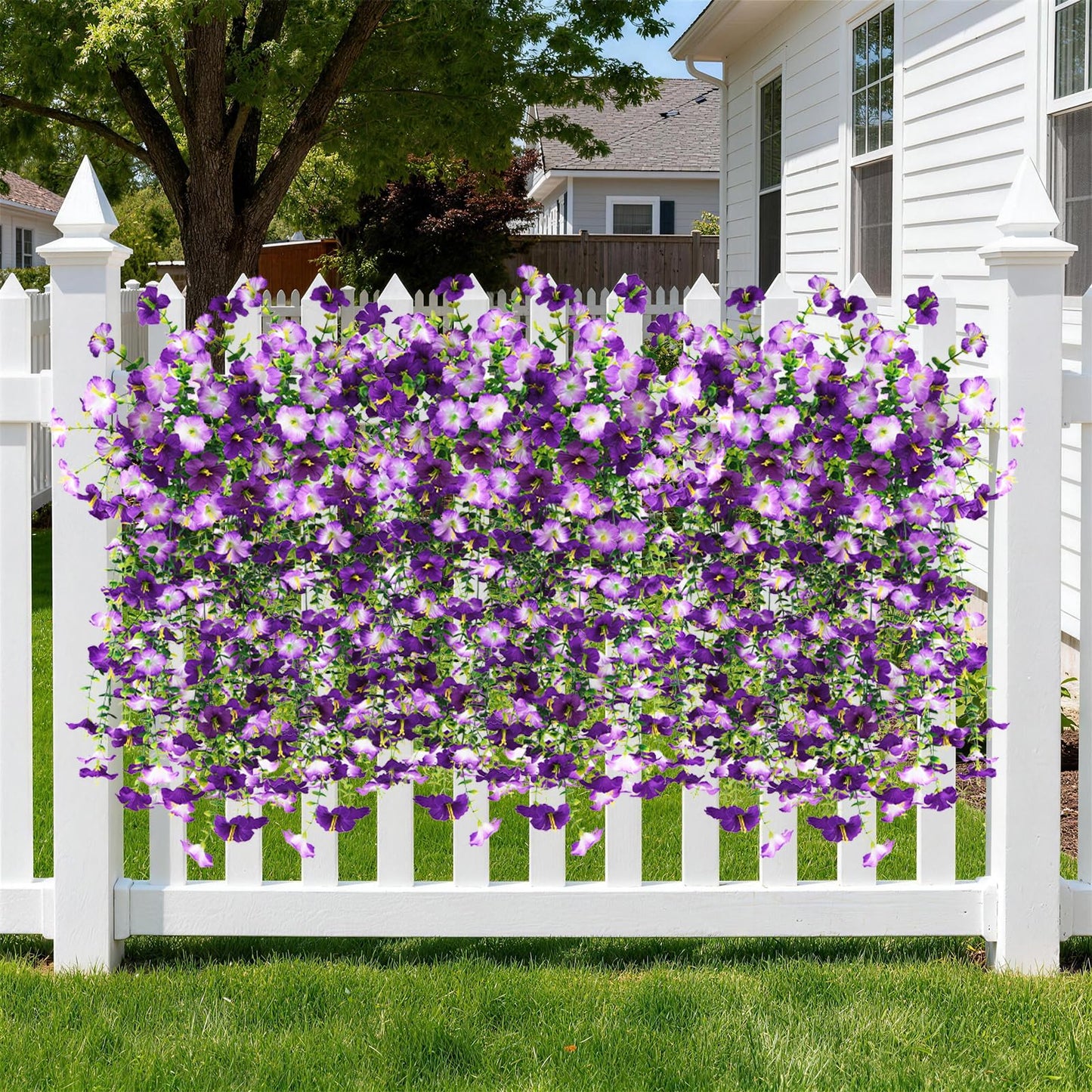 Artificial Hanging Morning Glory Vine Set